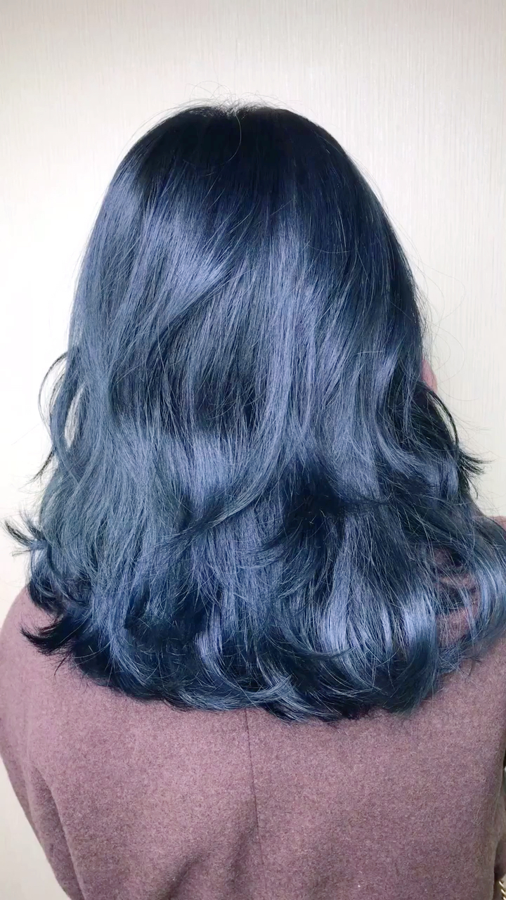 最近很火的蓝黑发色#配方6度底 0/88772/877