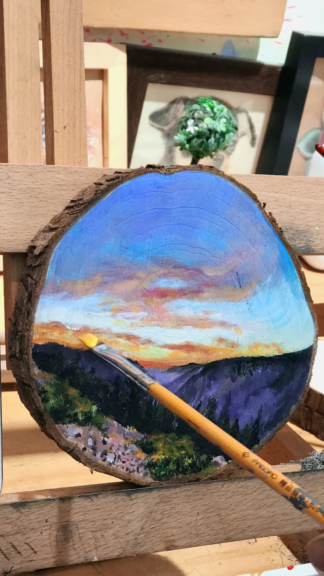 约绘创意的木桩画,你们喜欢么?