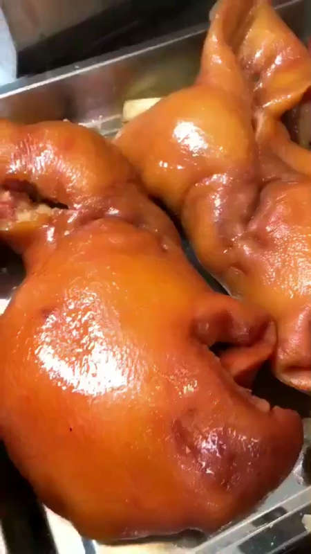 刚出锅的卤猪头肉!好大的面子!