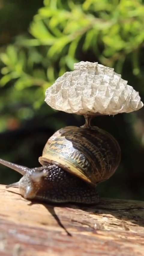蜜蜂再蜗牛身上建窝,这是蜂窝移动技术?