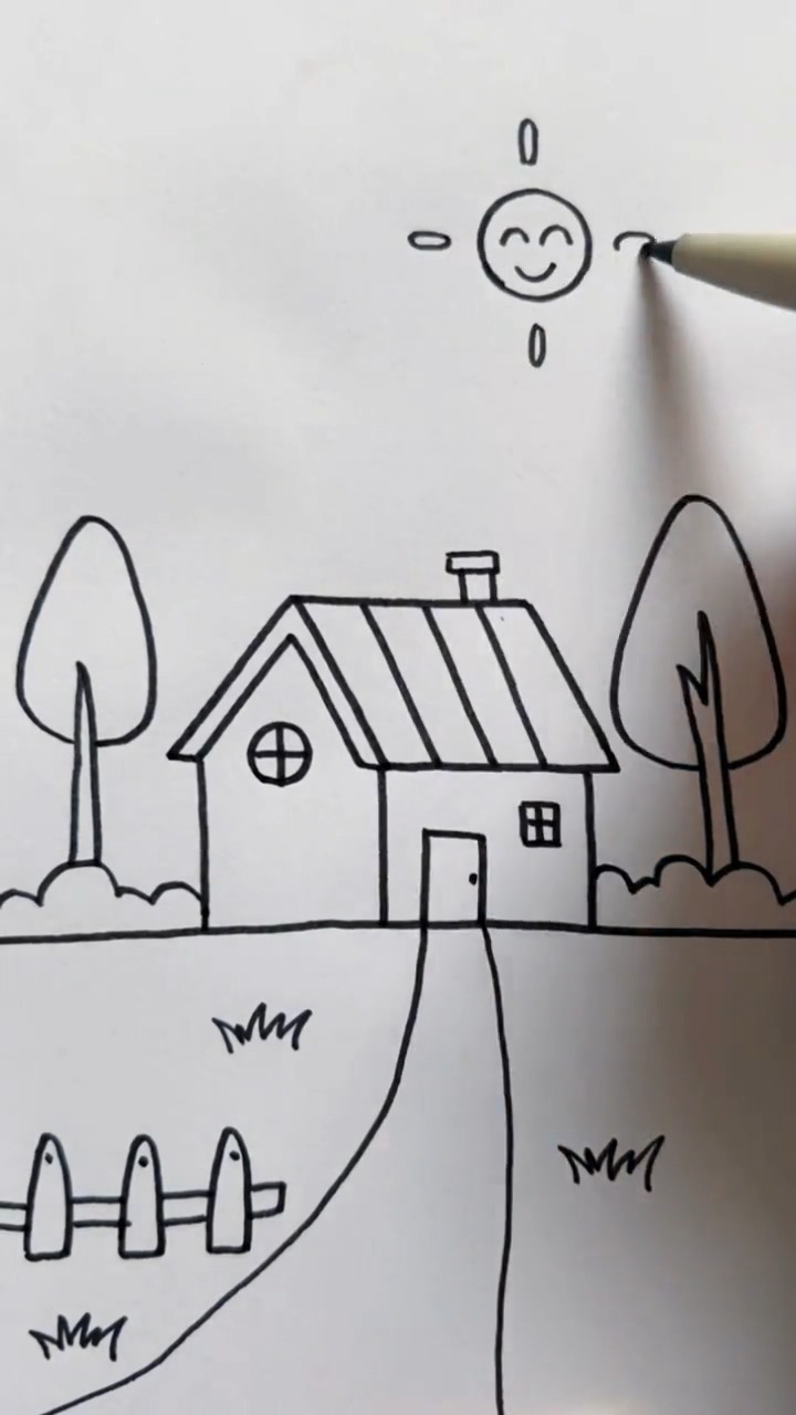 学画房子 简单图片