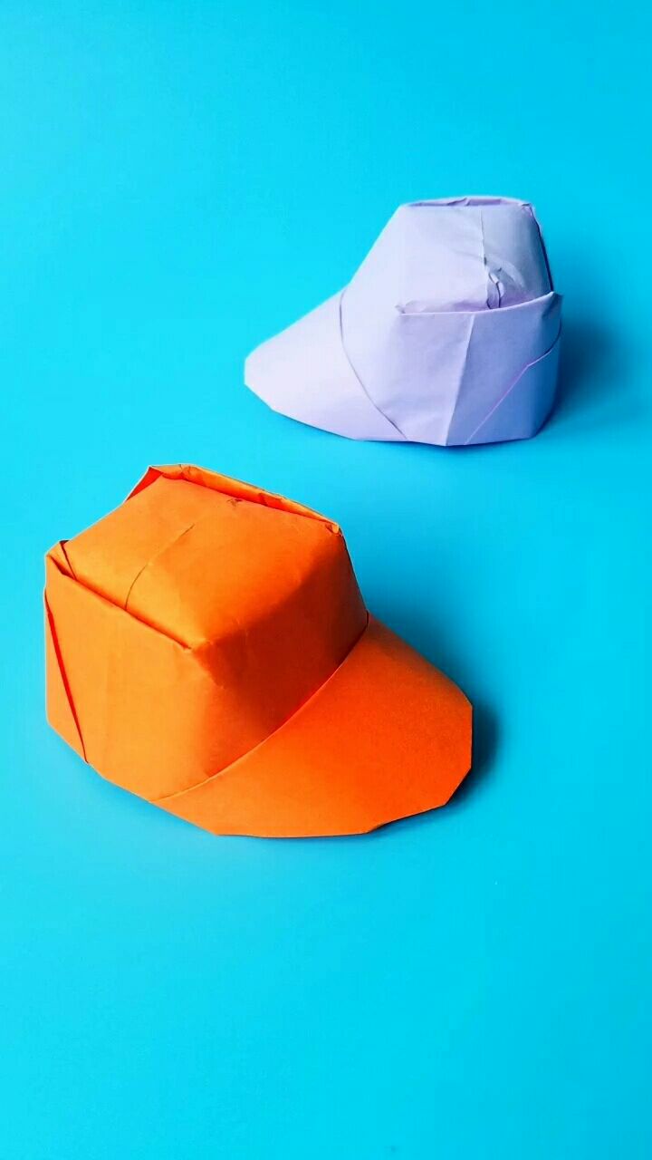 折纸王子教你折纸棒球帽    用一张边长15厘米的正方形纸完成