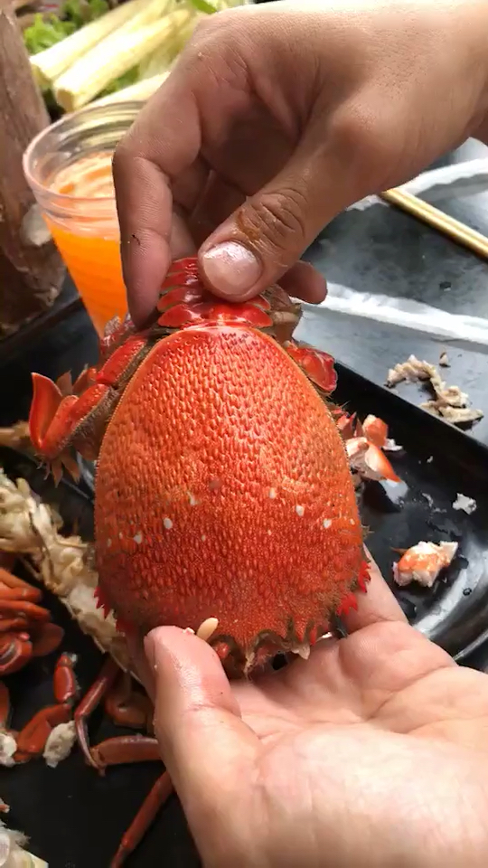 这种大头虎蟹这样吃的