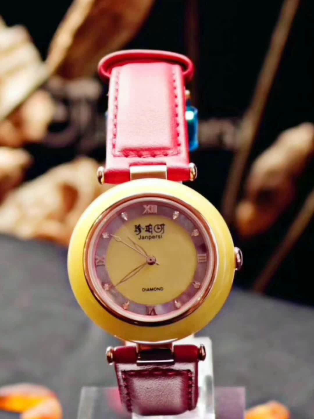 琥珀腕表6015祥璧[玫瑰][玫瑰][玫瑰] 此款选材天造地和,百里挑