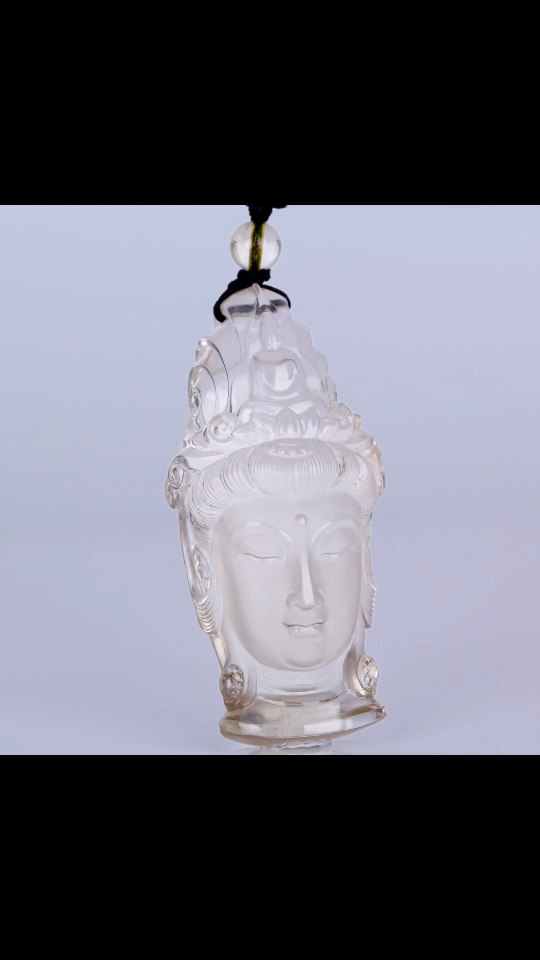 玉弘兴巴西黄水晶观音相