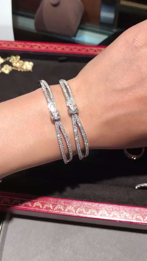 au750 高圆圆女神款 chaumet尚美巴黎手镯 微镶嵌一级棒 精湛工艺