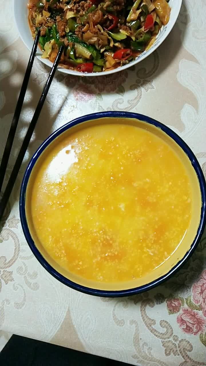 和宝贝两个人的晚餐,玉米南瓜粥6015