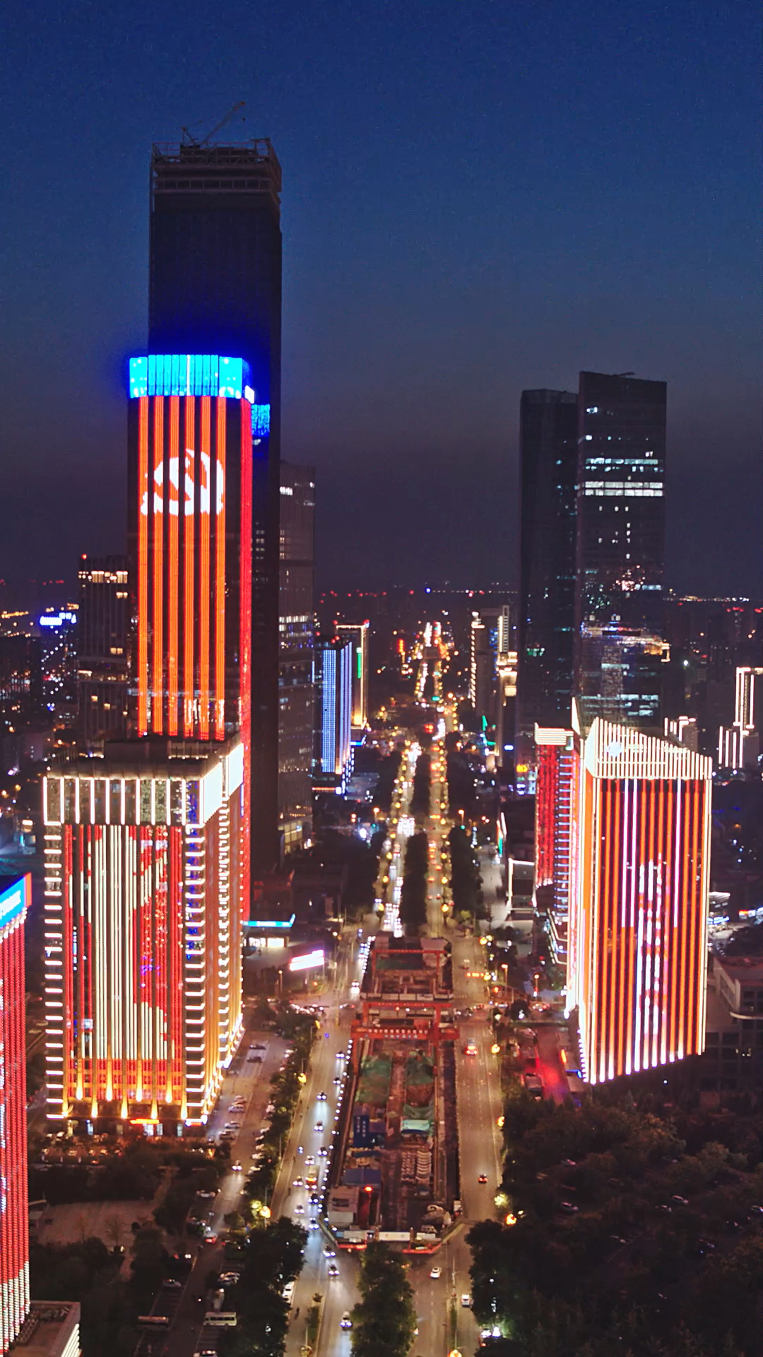 喜迎国庆 西安高新区夜景换新装