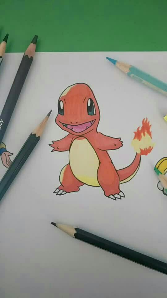 教你画童年回忆  神奇宝贝小火龙