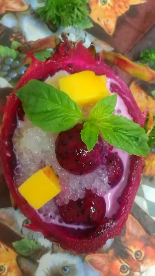 火龙果西米水果捞