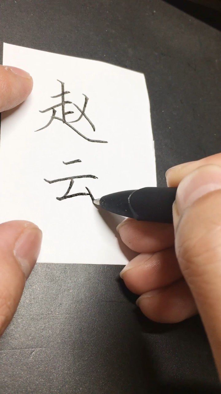 1.0中性笔签名,三国系列之"赵云"