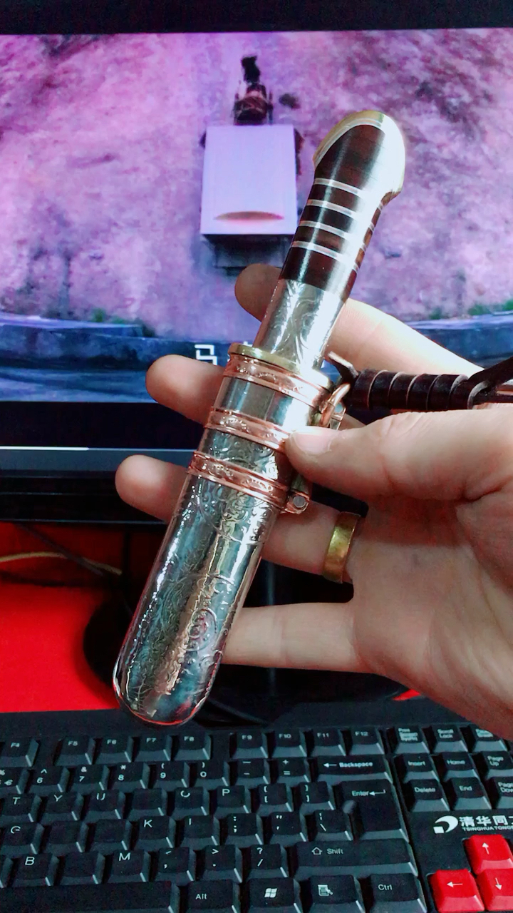 国家级非物质文化遗产保安腰刀之白铜装番花刀5寸,兄弟们记得双击加