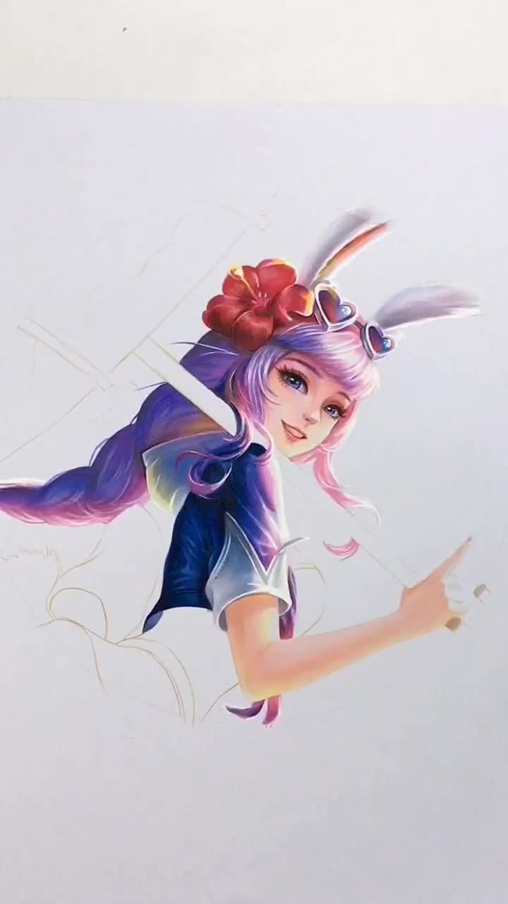 是心动的感觉~ 手绘公孙离蜜橘皮肤