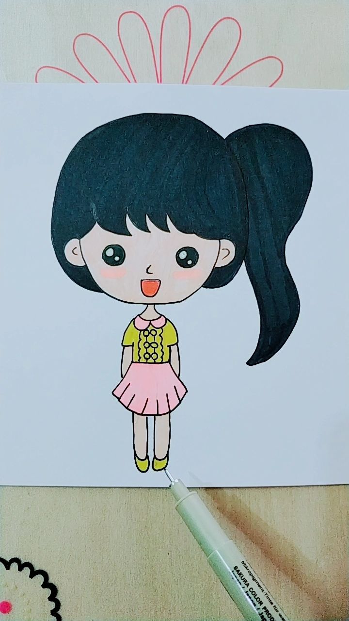 画q版小女孩简笔画系列(图二)@{uid:1502349662339070,nick:经