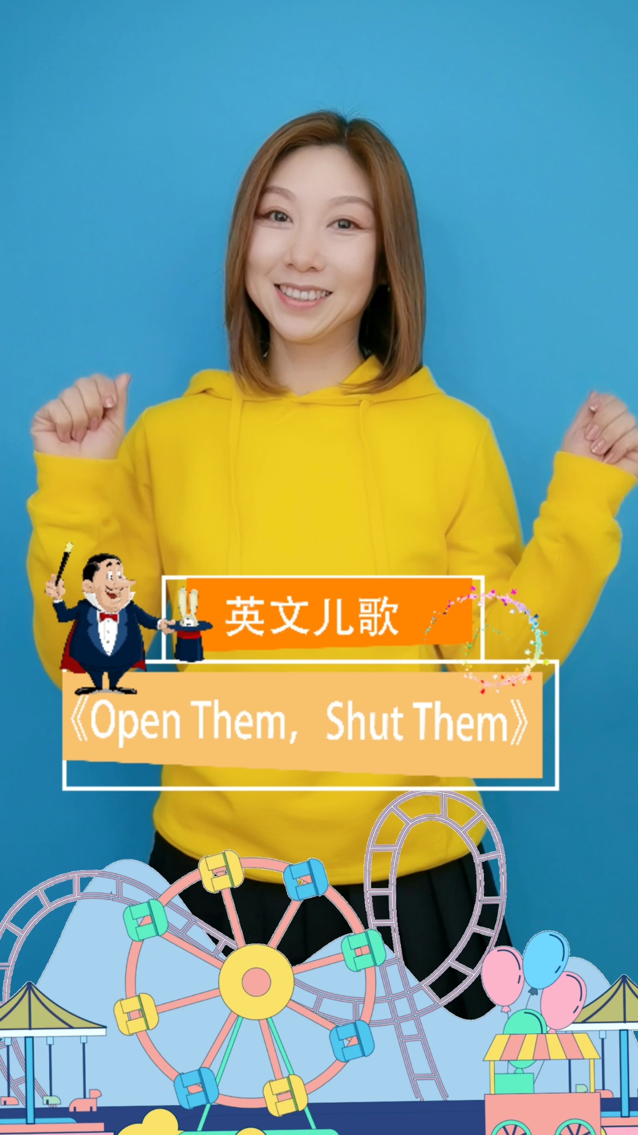 [open them, shut them]#英语律动#英语儿歌 #手指舞和lucy老师一起唱