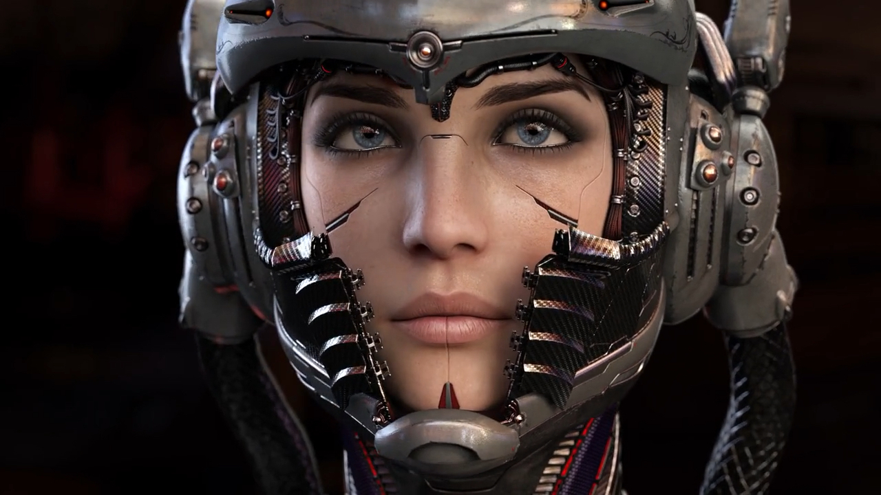 美女机器人进入战斗模式