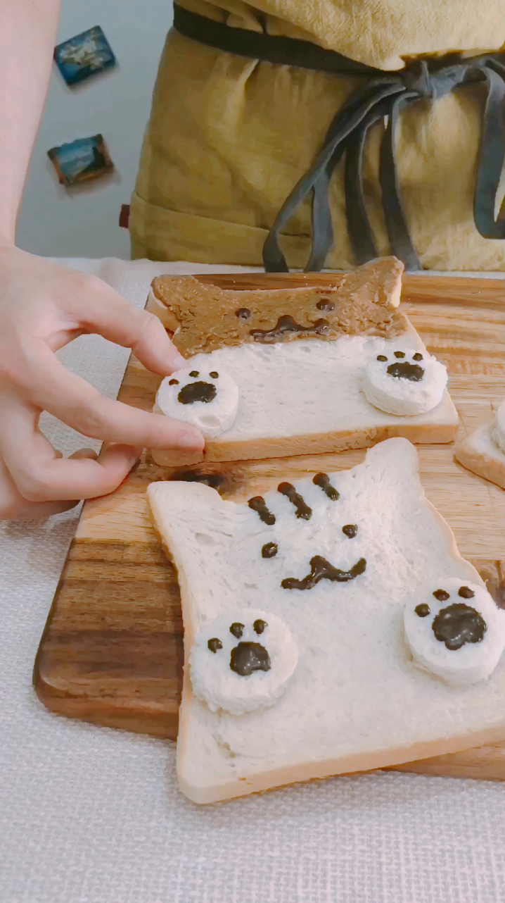 超萌猫咪吐司,超级简单,来做给心爱的人吃吧!