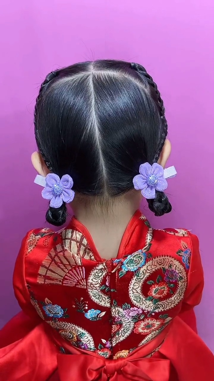 短发宝宝上幼儿园快速扎头发,一整天都不会乱#儿童编发