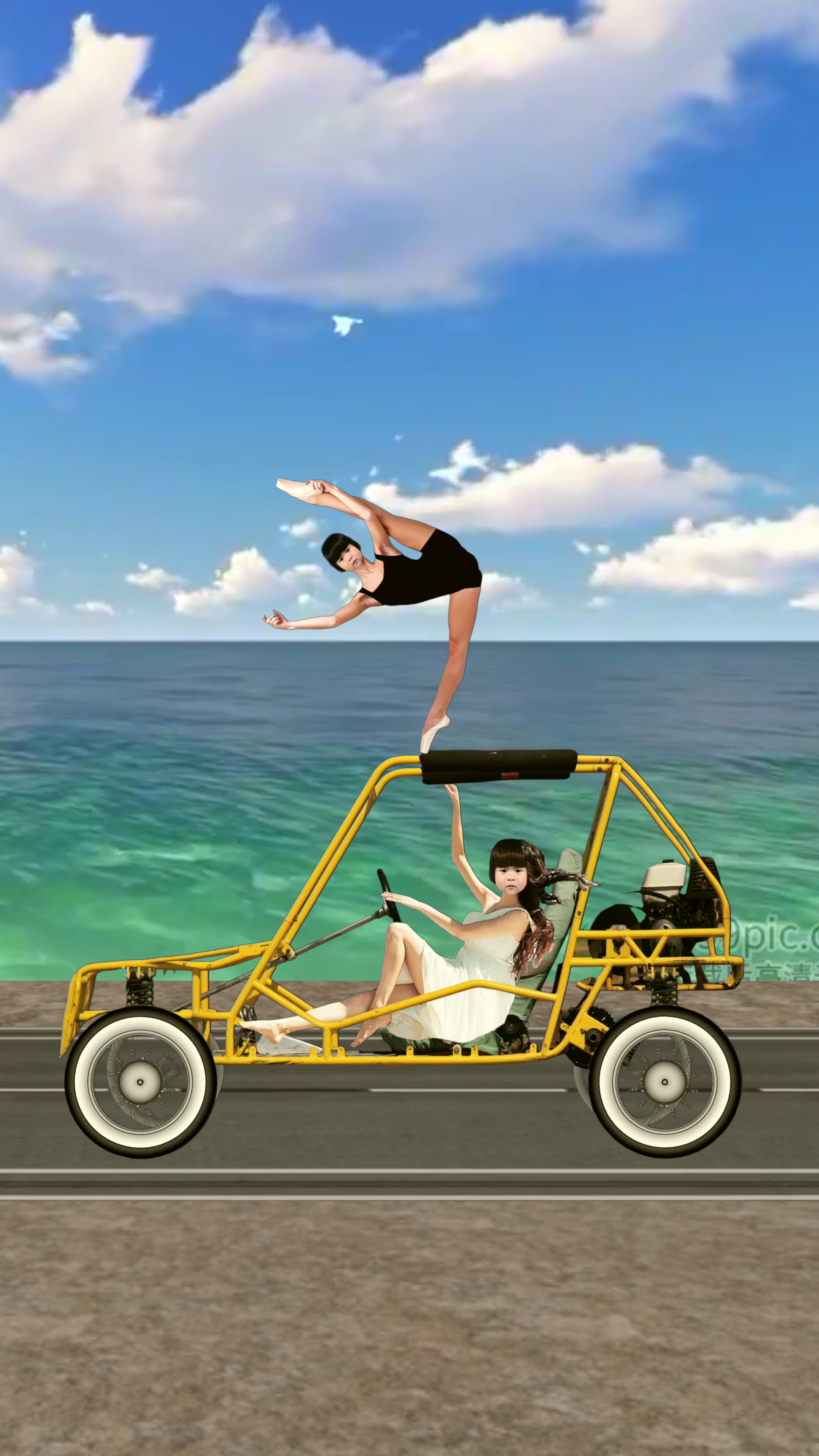 小宝妹妹改装车芭蕾舞