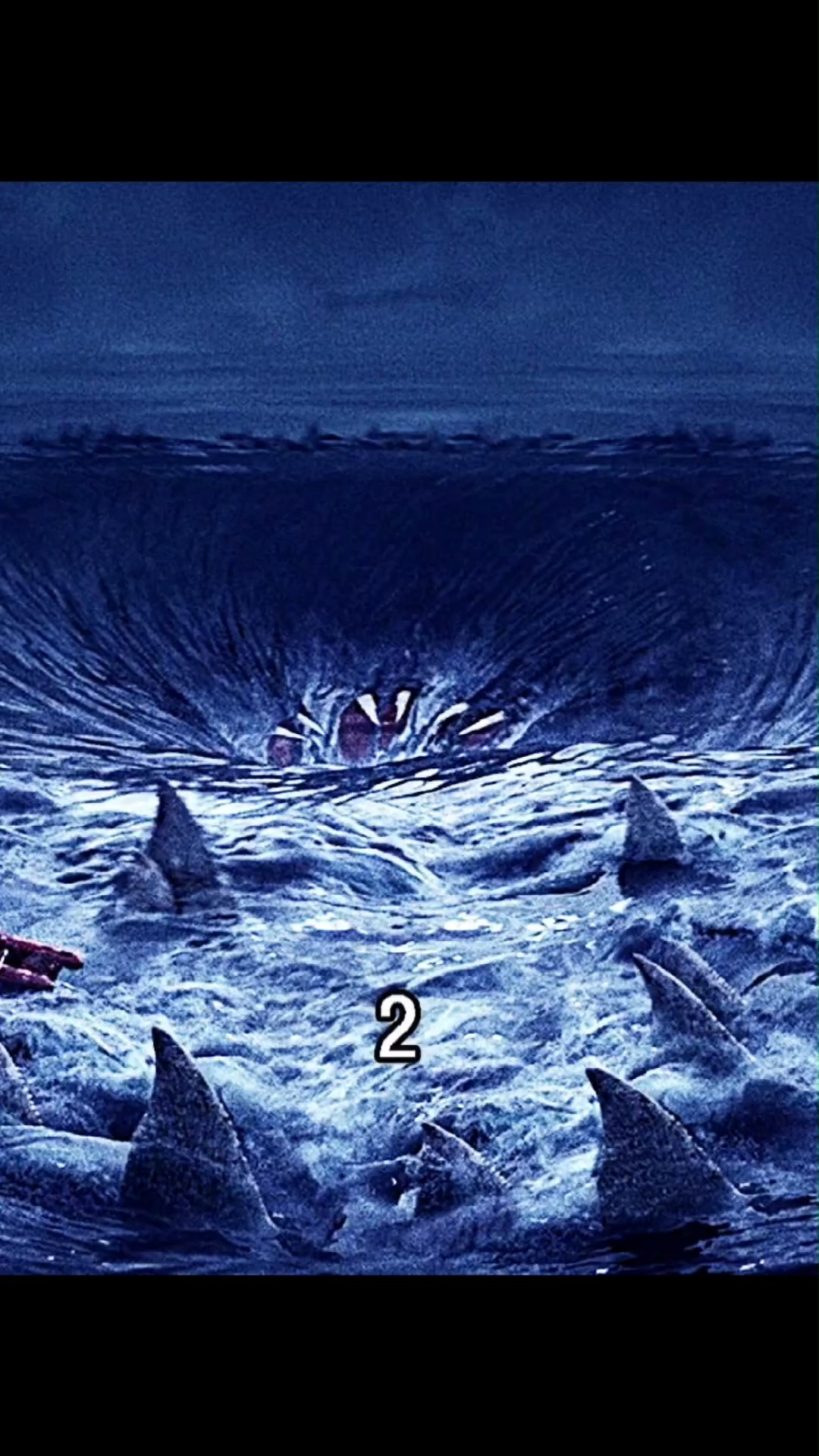 海里的大怪物,可以吞下几万条船!#魔兽之海#惊悚##电影解说