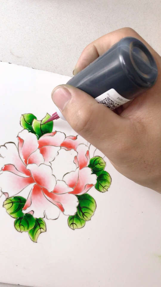果酱画 简易牡丹分染教学 欢迎转发分享 喜欢的双击加关注 喜欢法式