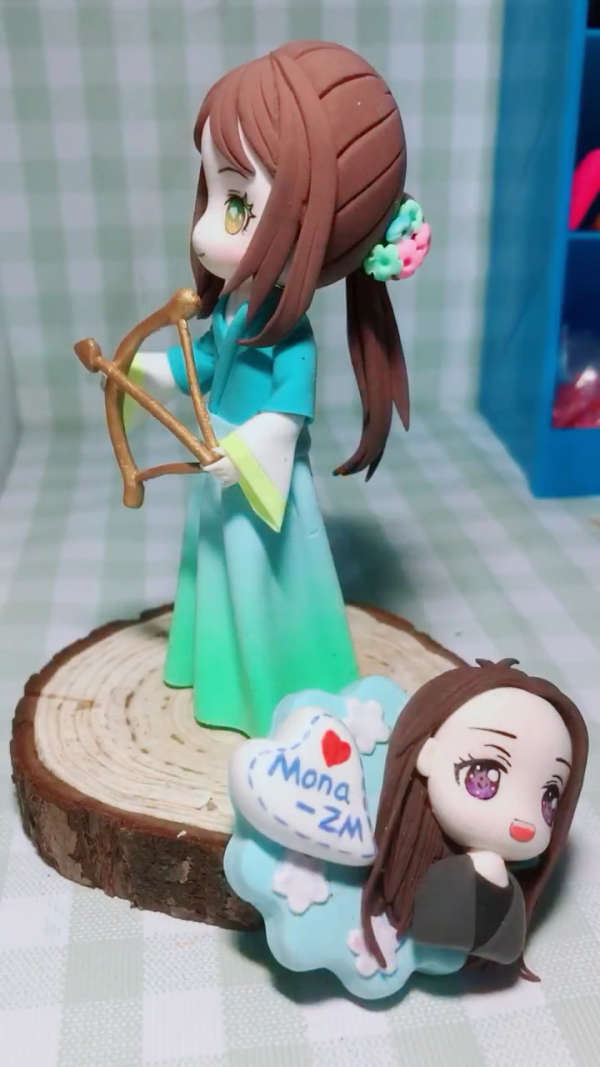 粘土射手座汉服q版人偶