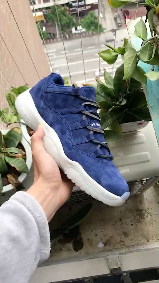 7815  air jordan 11 low re2pect derek aj11海军蓝麂皮low av