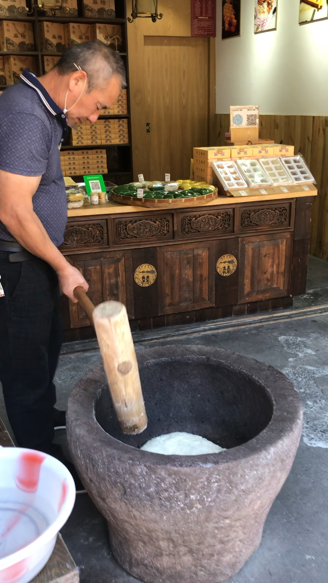 美味打糕现场制作!