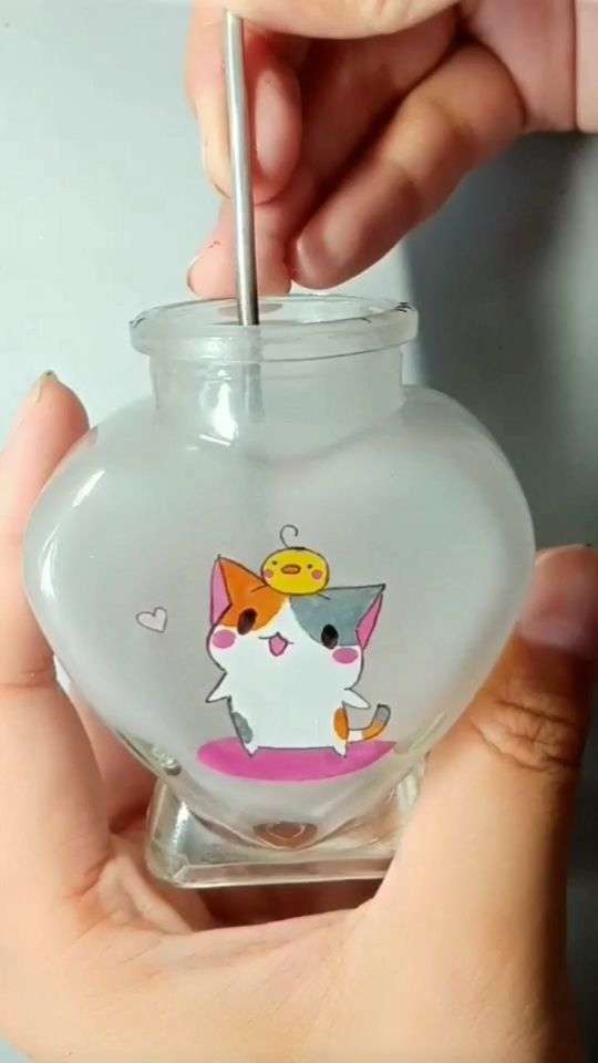 瓶中手绘——这是谁家的猫可爱吧