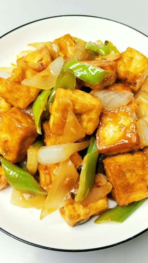 家常溜豆腐泡,外酥里嫩,鲜美营养好吃97