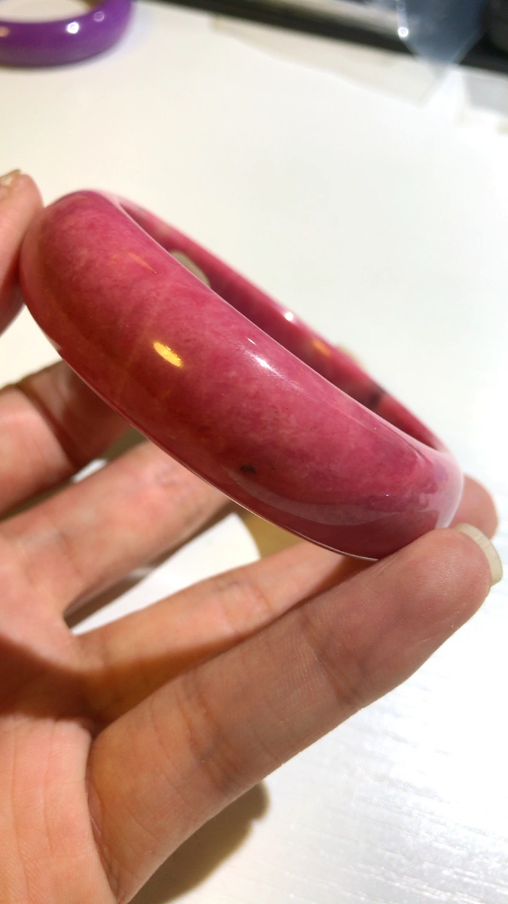 美料蔷薇石60mm内径手镯