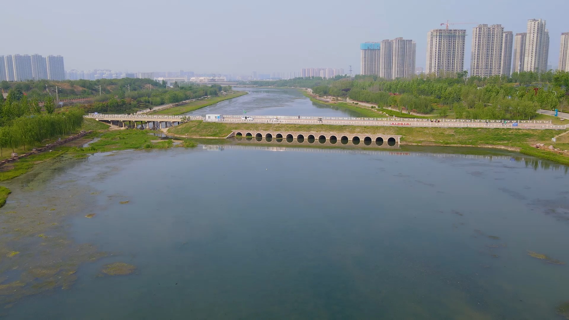 郑州贾鲁河#航拍 #航拍最美家乡