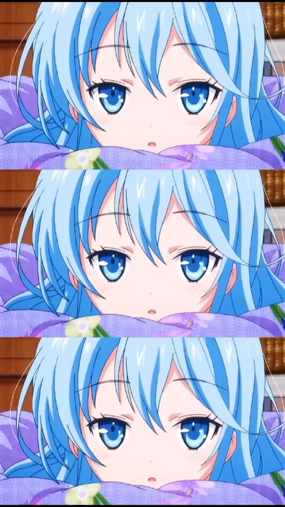 这就是女主,蓝头发的少女