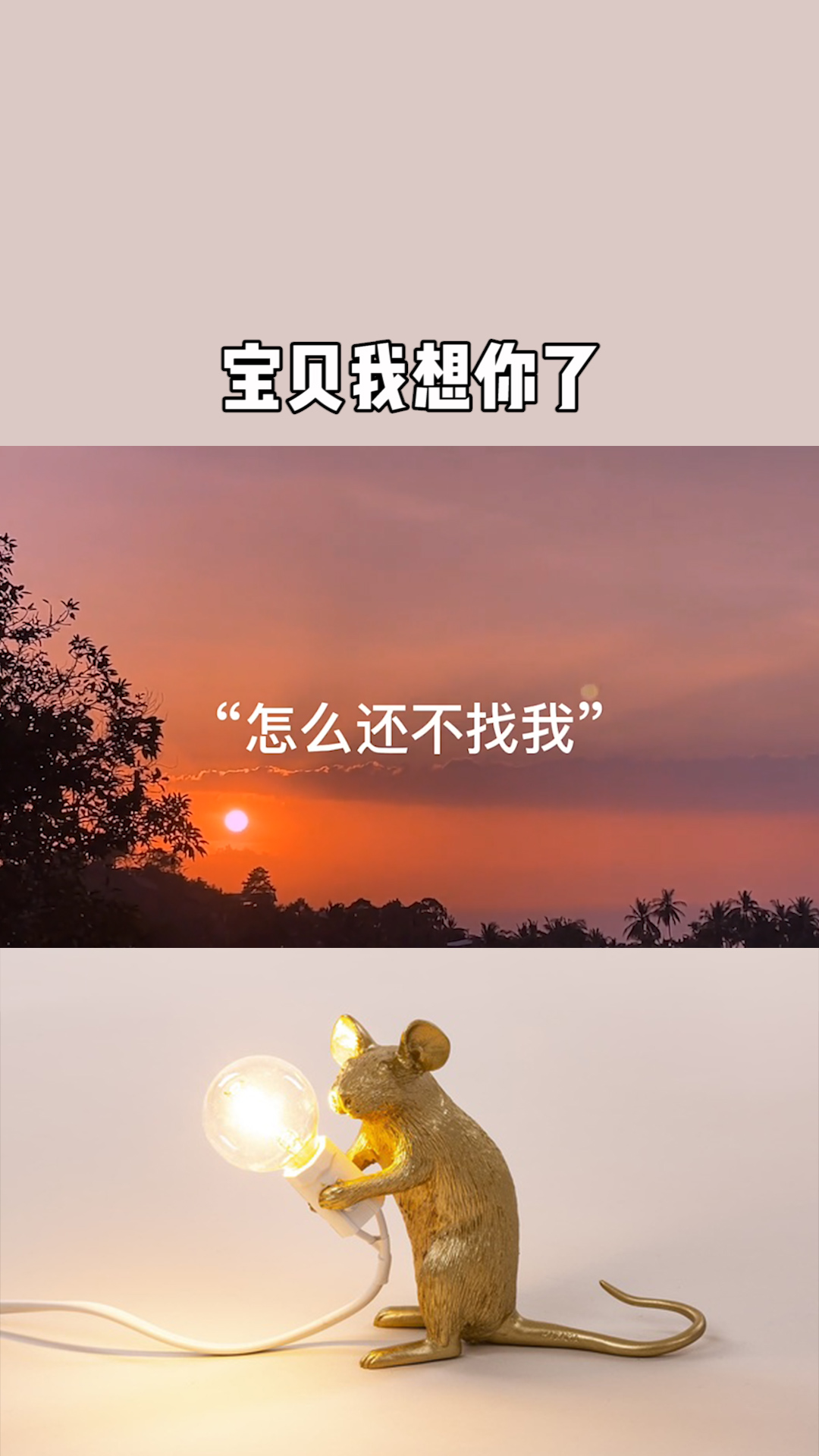 宝贝我想你了,快来我找我#求一个神评价加持