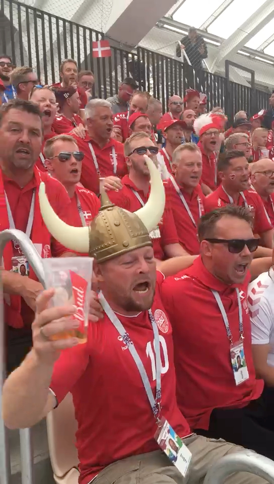 丹麦球迷,北欧海盗气势十足