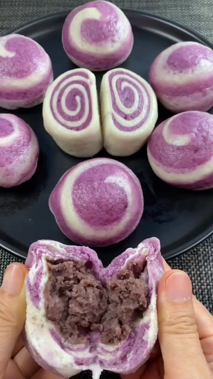 紫薯豆沙包这样做,孩子特别喜欢吃,简单易学一看就会!#美食分享
