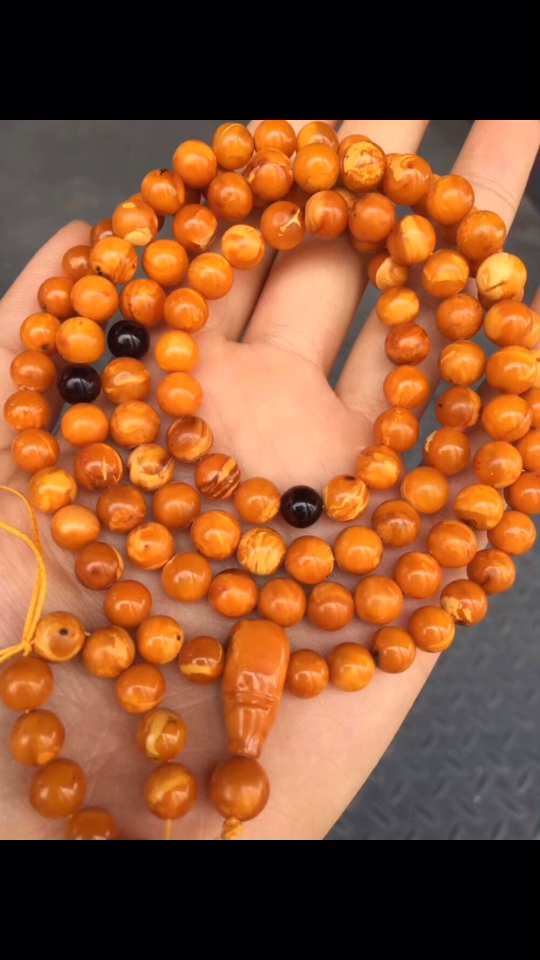 中东回流老花蜡108佛珠,实体店克价过千!7.7mm,27.8克,总价只要7800!