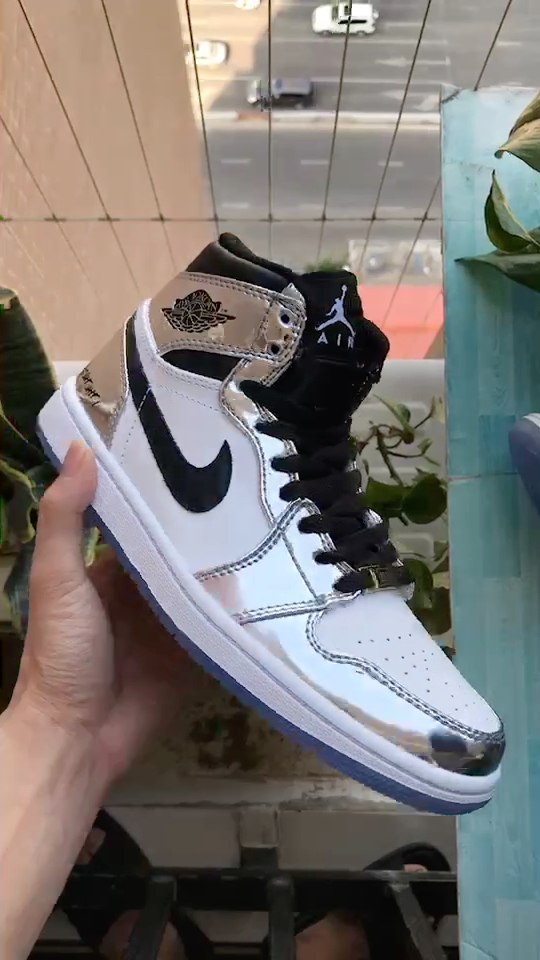 air jordan 1 aj1伦纳德专属 电镀银液态银 aq7476-016