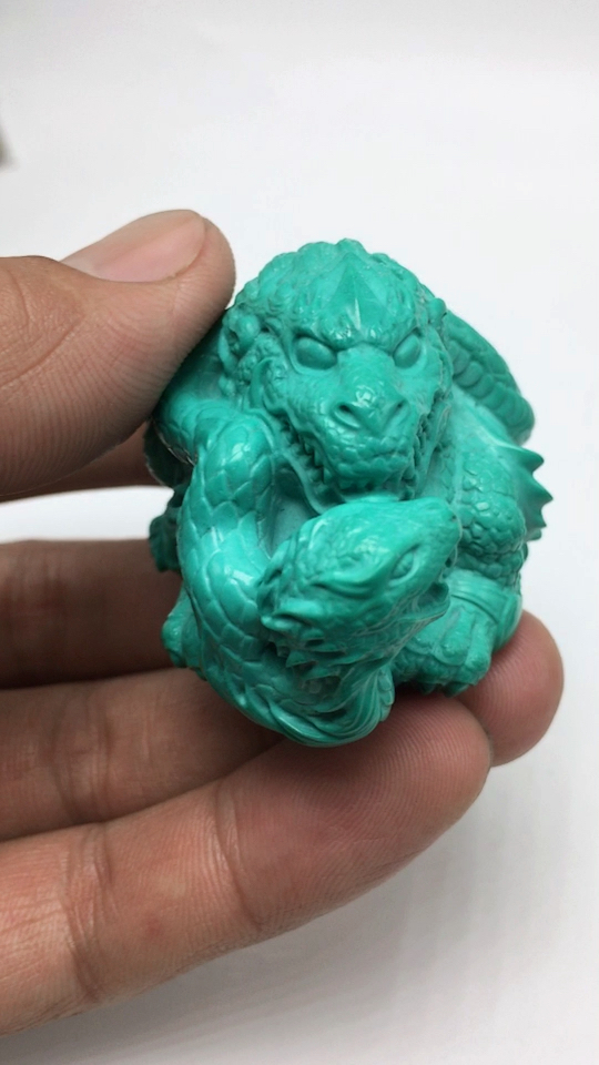 绿松石精品雕件玄武