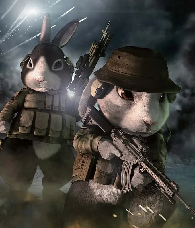 当兔子拿起武器,它们一样是战士