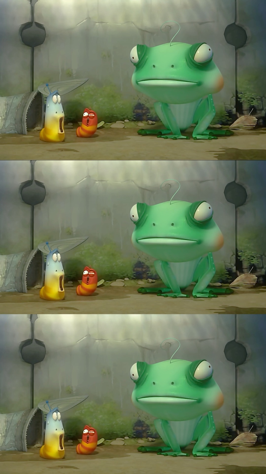 两虫子学舌青蛙,结果小红太嘚瑟直接被吃了#爆笑虫子第一季 #经纪人小