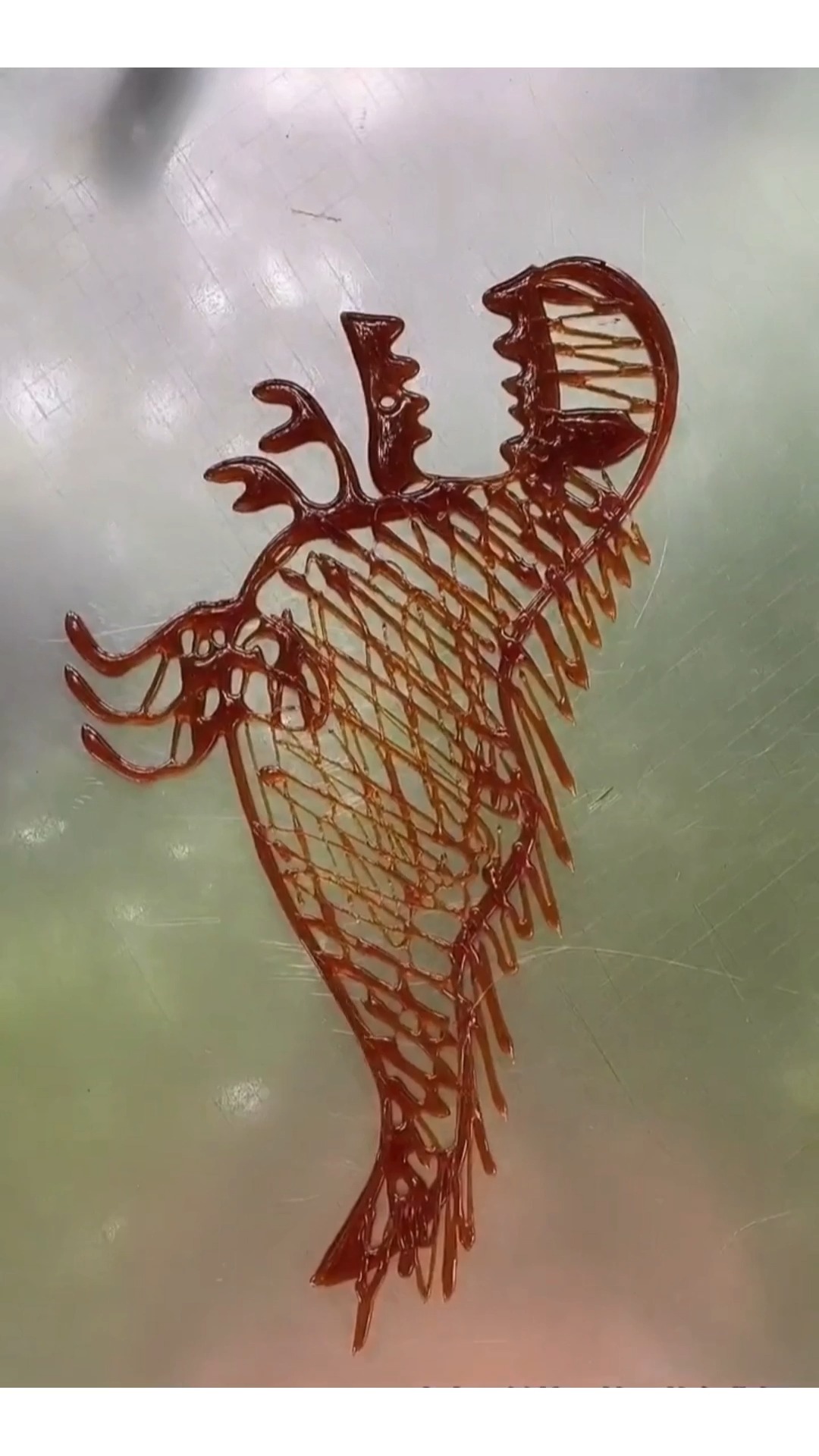 你们觉得这个小恐龙可爱吗?#糖画