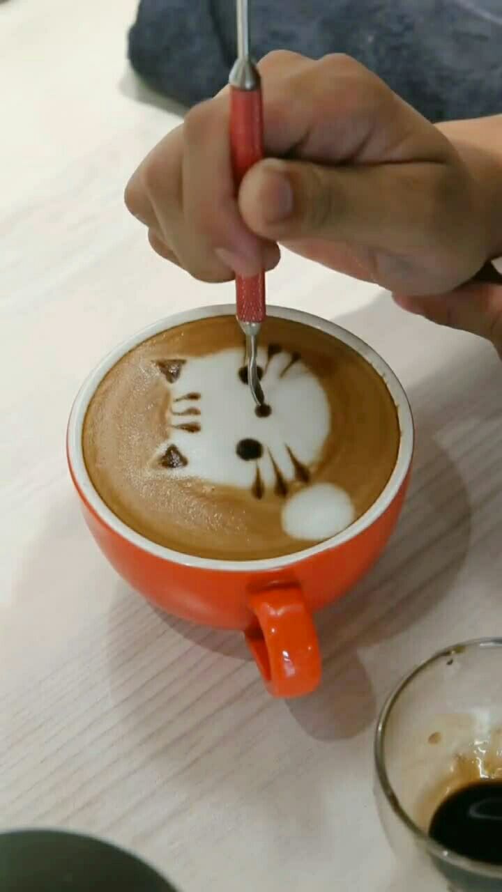 咖啡拉花小猫咪二