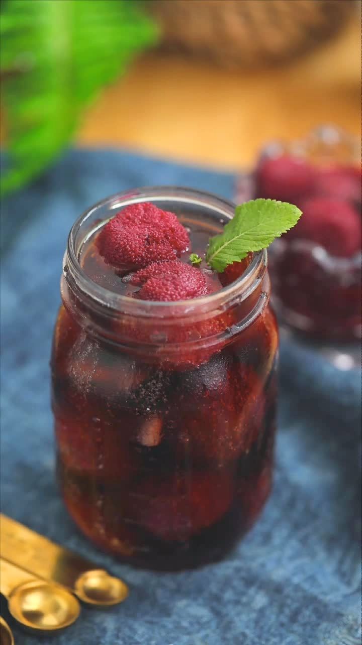 消暑必备的杨梅饮,酸酸甜甜超好喝