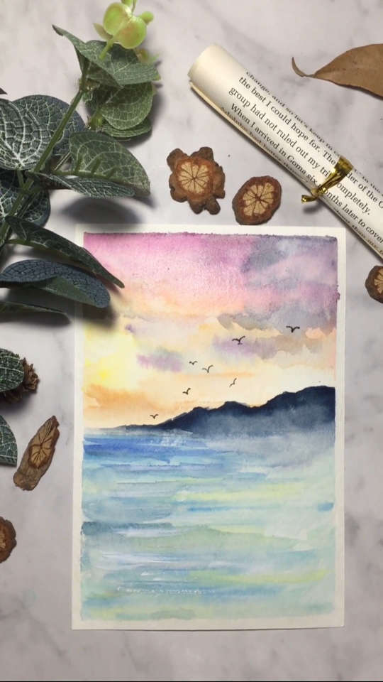 水彩风景:绿水青山皆妙趣