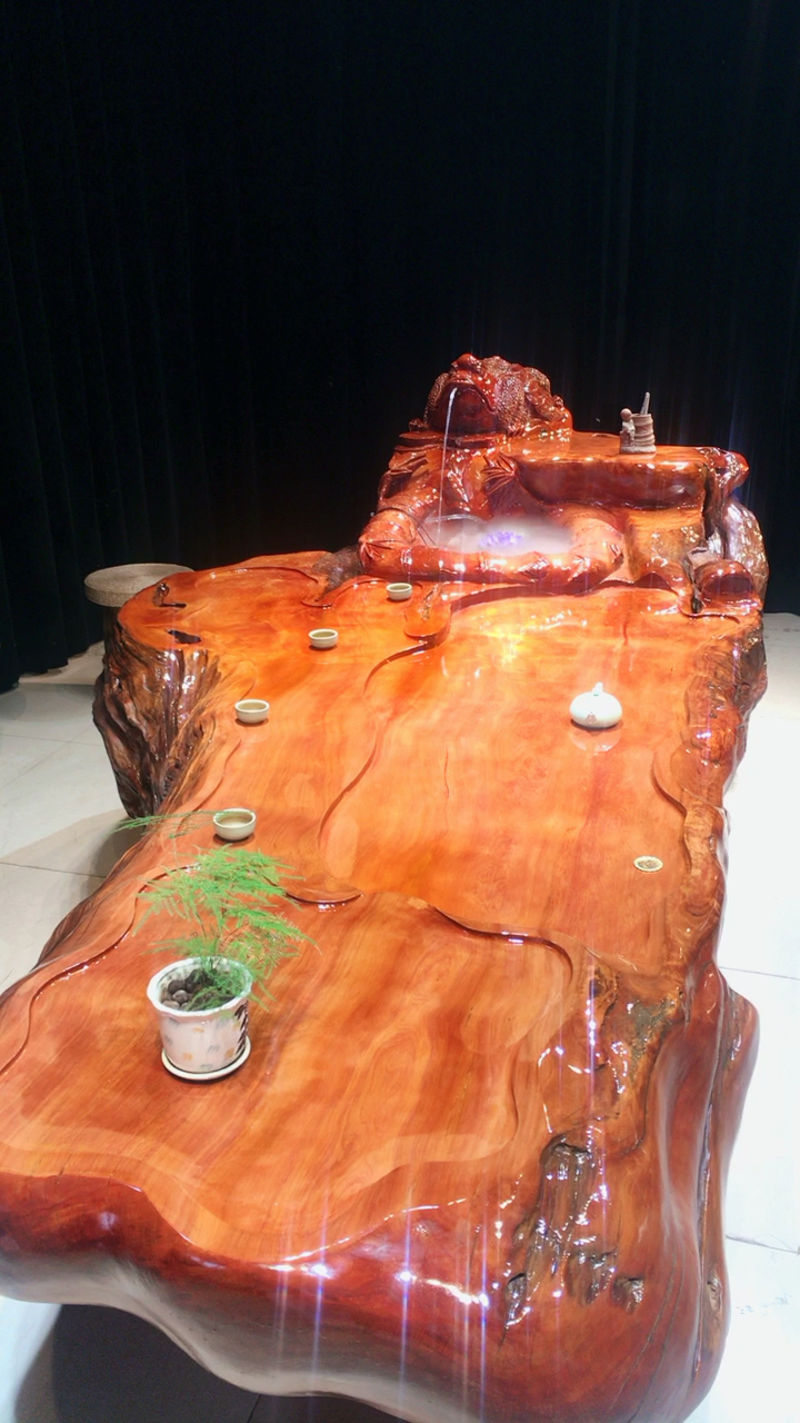 精品红香柏木大茶桌