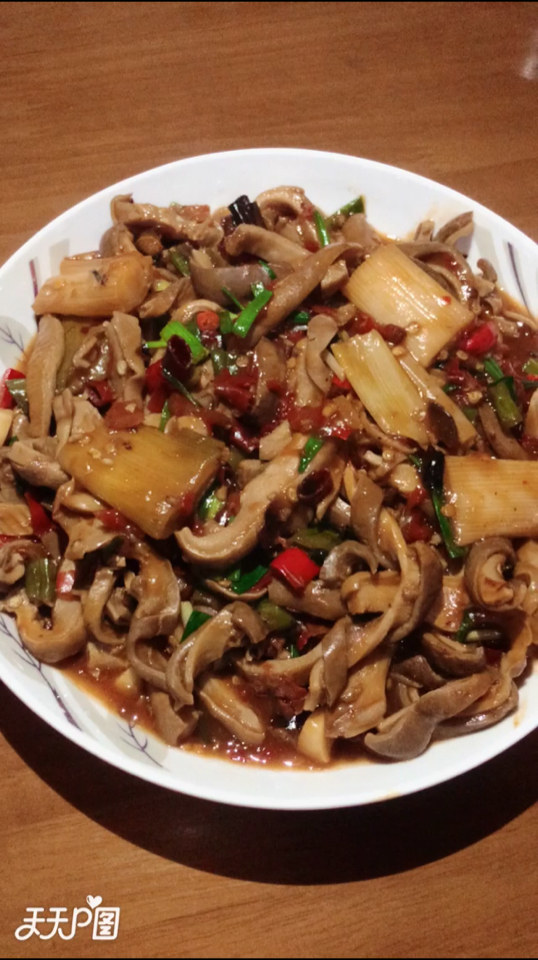 自创的香辣葱爆猪肚