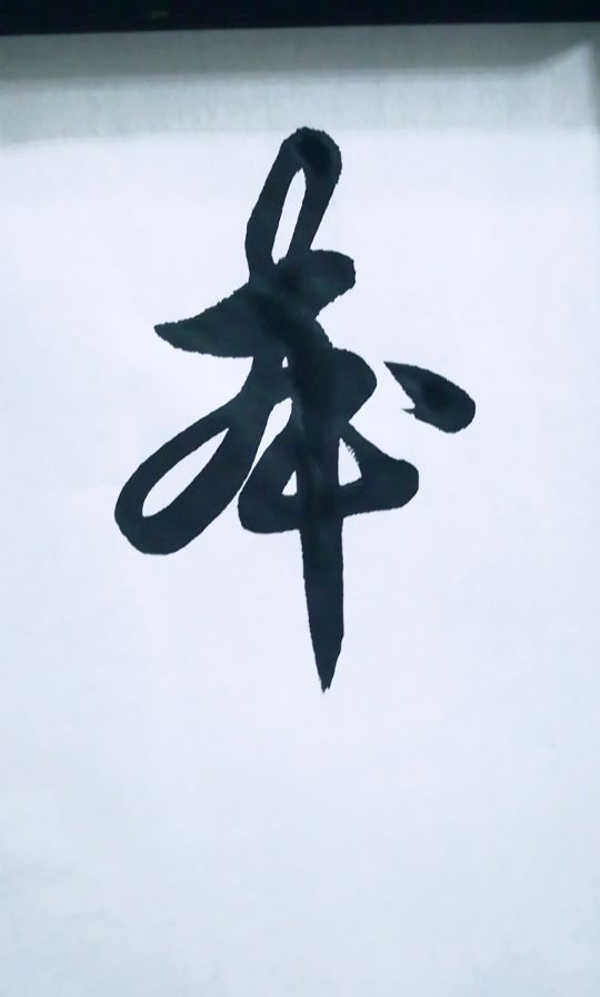 行书书法之『本』字的写法,本字为整体结构.