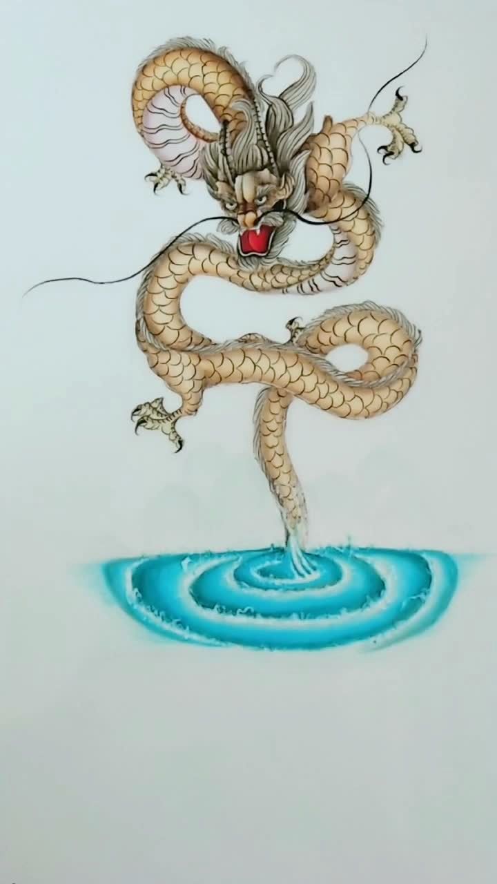 持续更新!果酱绘画赏析,蛟龙出海,感谢支持!