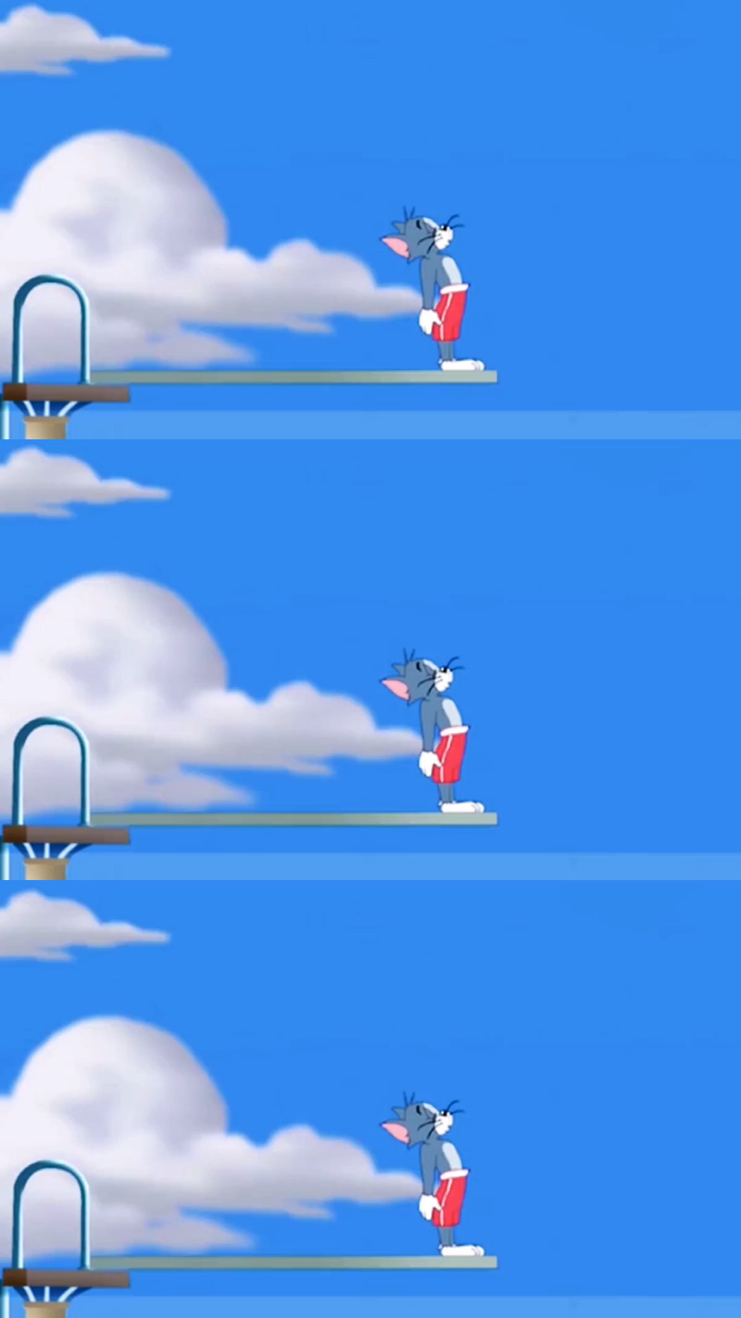 猫和老鼠丨汤姆这是哪国的选手啊!这跳水技术拿不了冠啊!#猫和老鼠